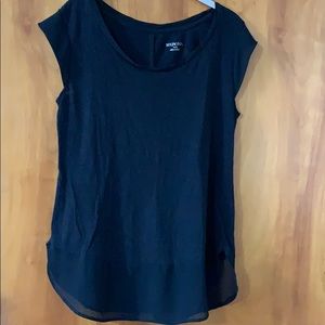 Merona tee with sheer accents